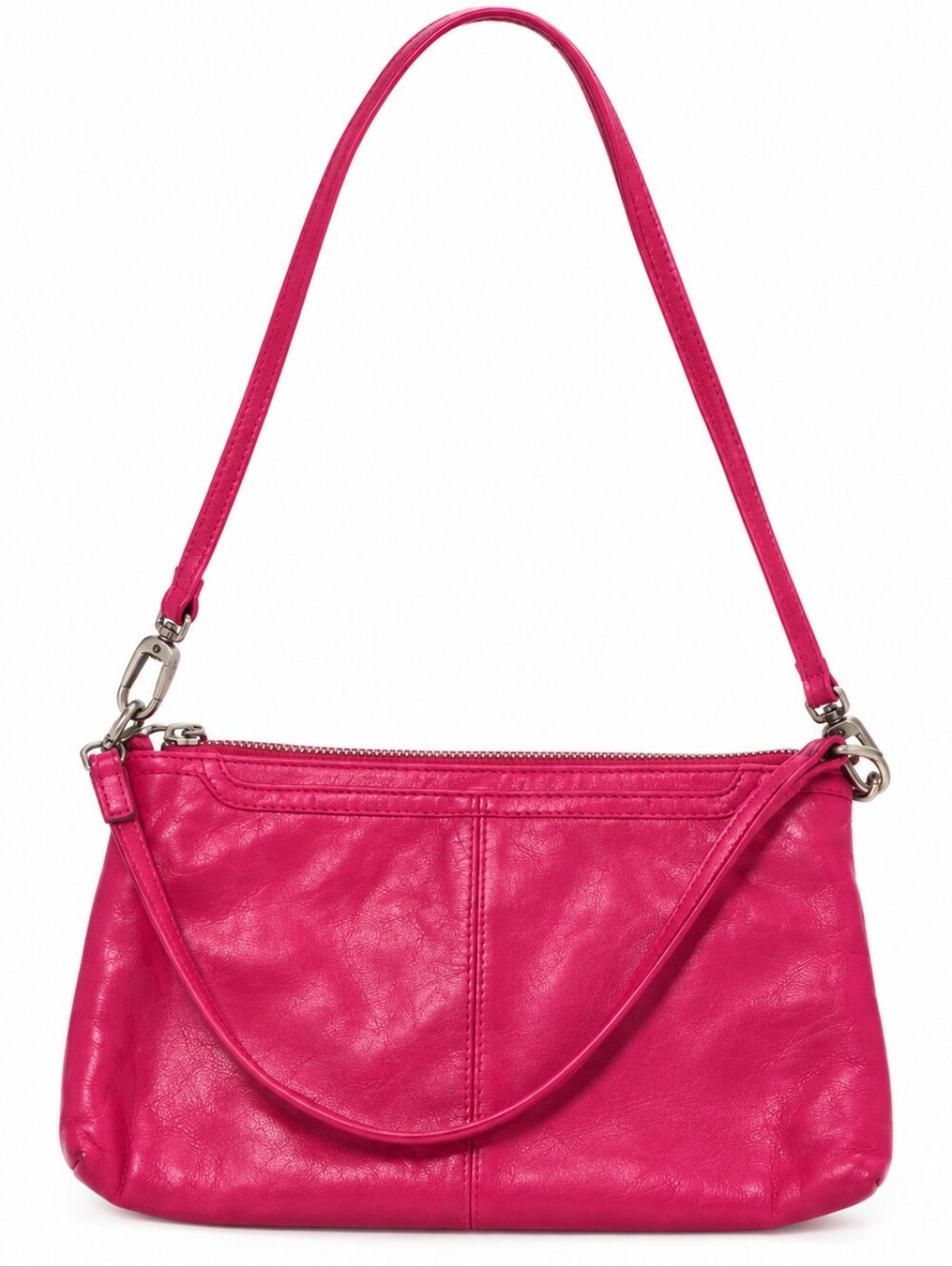 HOBO Genuine Leather Fuchsia Pink Crossbody Bag Adjustable Strap